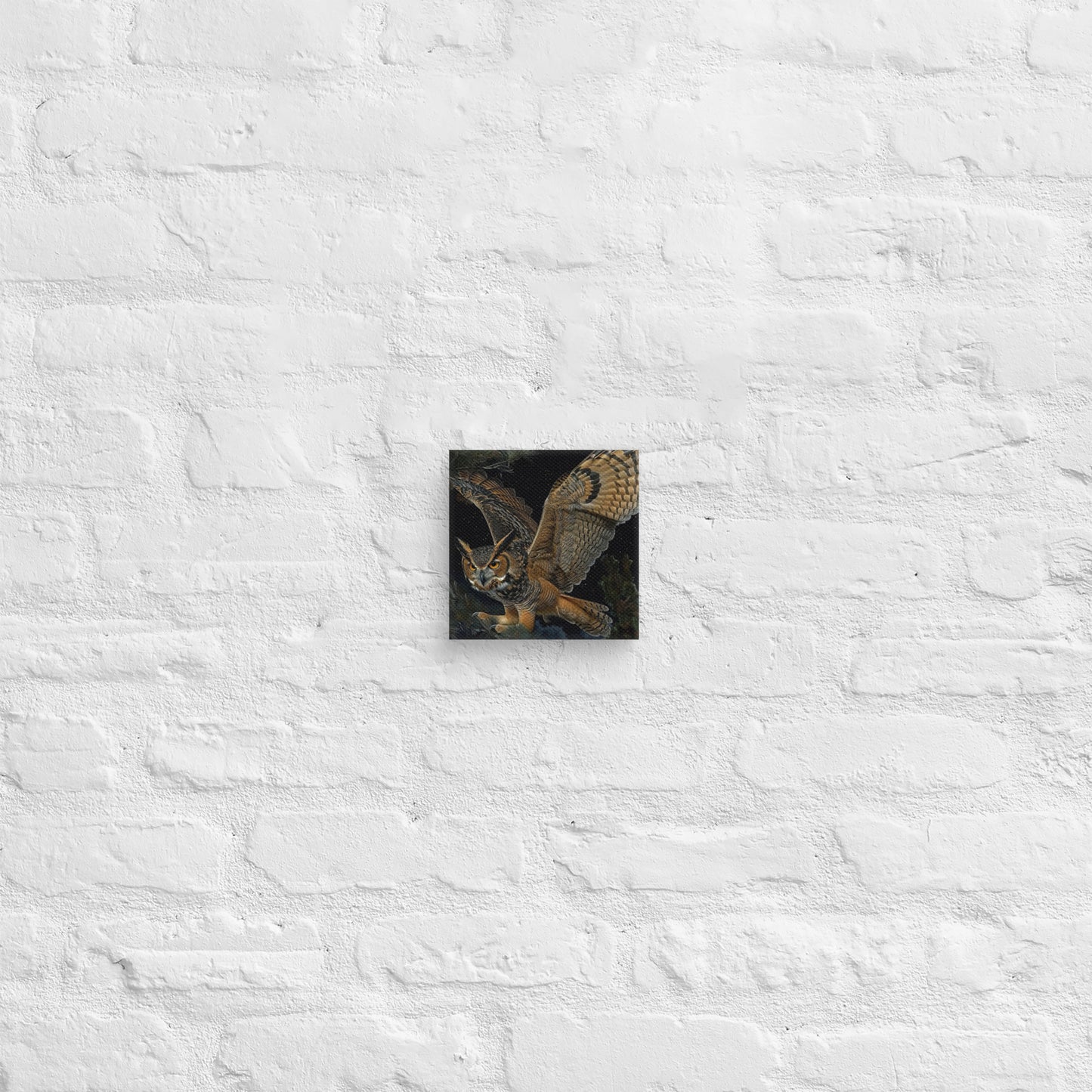 Great Horned Owl in Flight Canvas Print