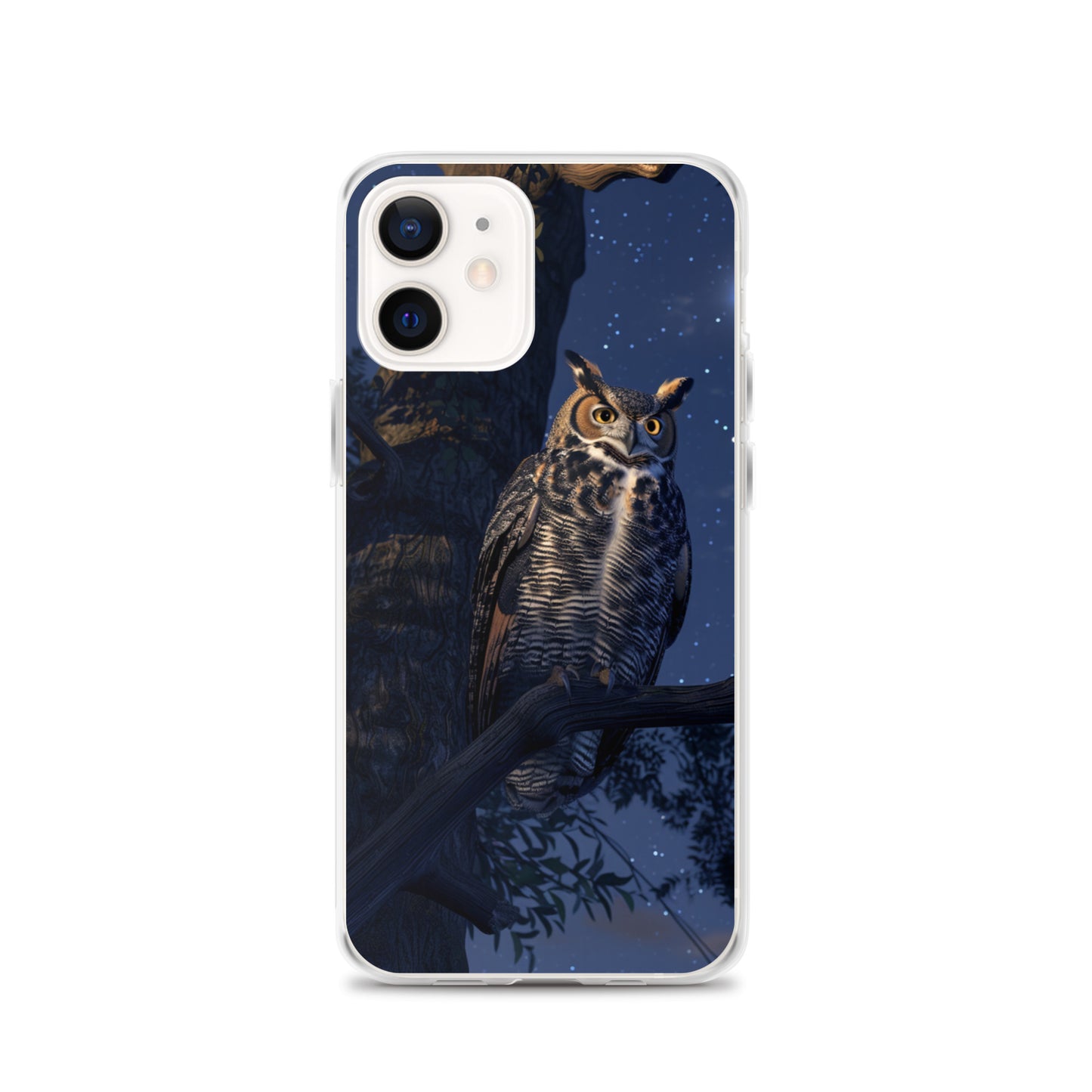 Great Horned Owl Perched at Night Clear Case for iPhone®