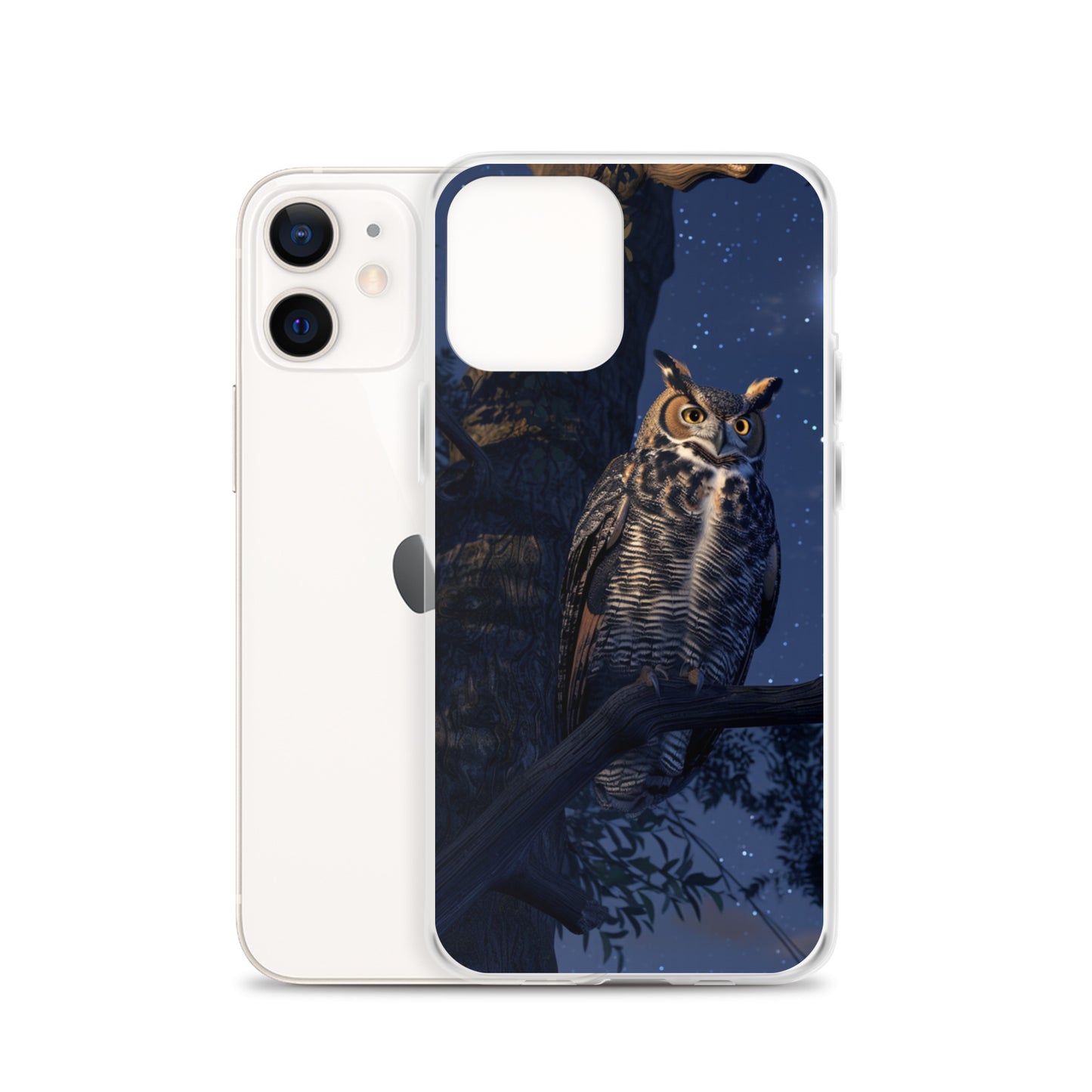 Great Horned Owl Perched at Night Clear Case for iPhone®