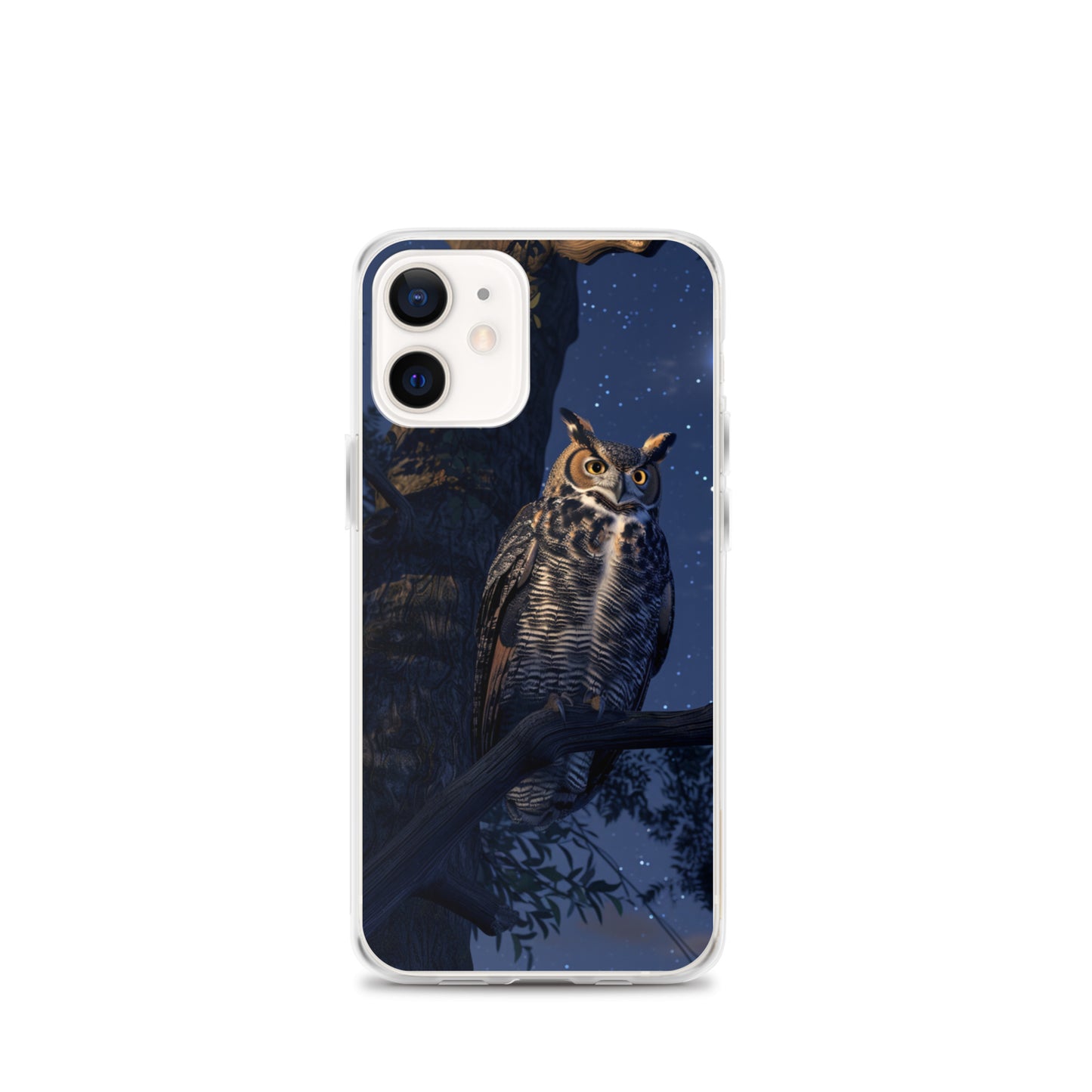 Great Horned Owl Perched at Night Clear Case for iPhone®