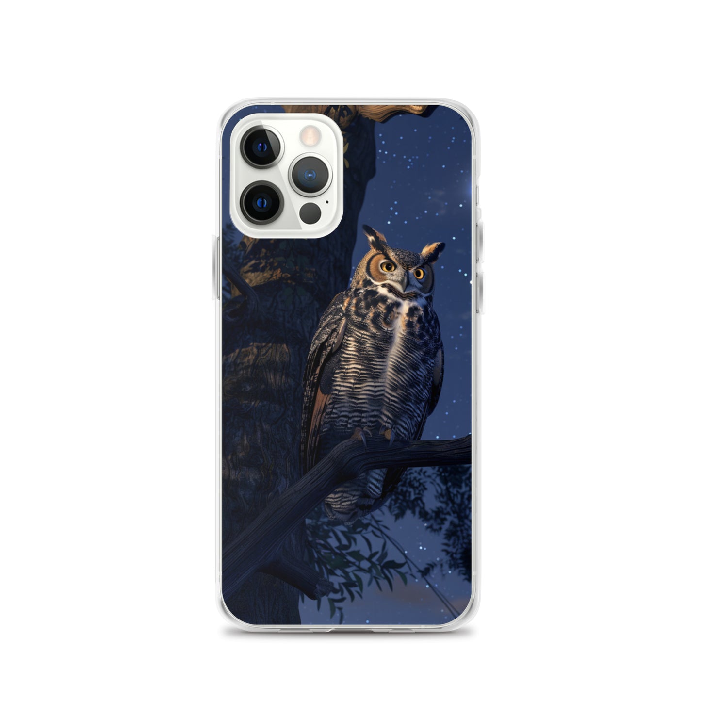 Great Horned Owl Perched at Night Clear Case for iPhone®