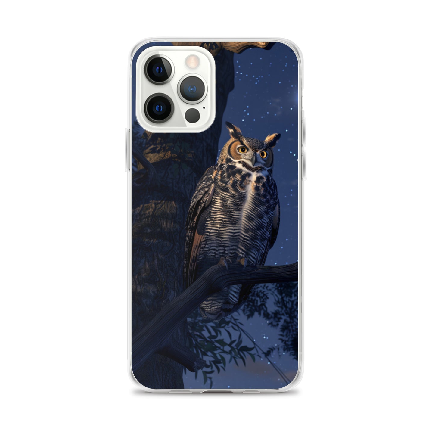 Great Horned Owl Perched at Night Clear Case for iPhone®