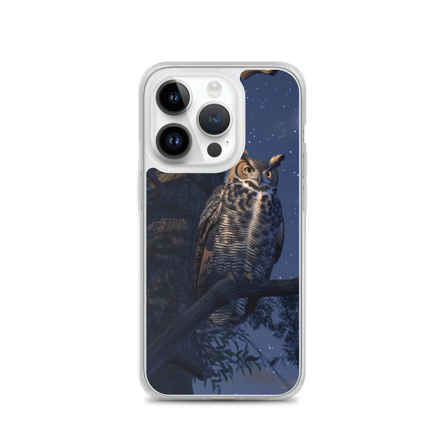 Great Horned Owl Perched at Night Clear Case for iPhone®